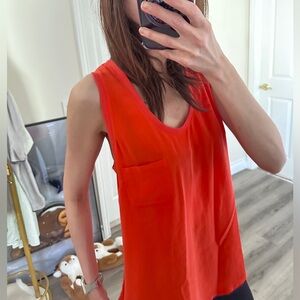 Classic Joie Silk Racerback Top in gorgeous Red/Orange